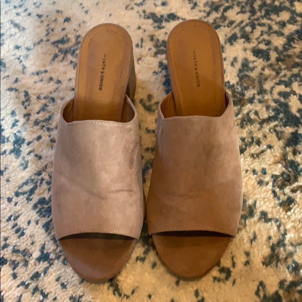 14th & union, Slip on suede sandals